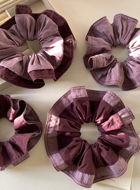 紫色系合集~韩系大肠发圈女高级感气质超大头绳扎头发低马尾发饰