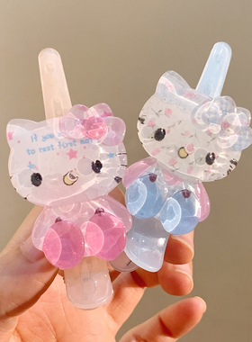 可爱粉色kitty发夹边夹侧边刘海鸭嘴夹女高级感卡通儿童头饰百搭