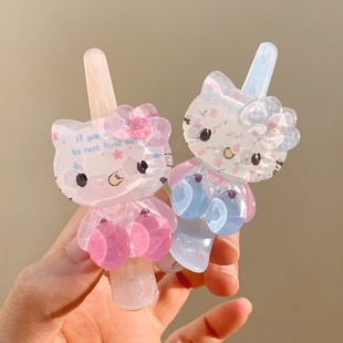 可爱粉色kitty发夹边夹侧边刘海鸭嘴夹女高级感卡通儿童头饰百搭