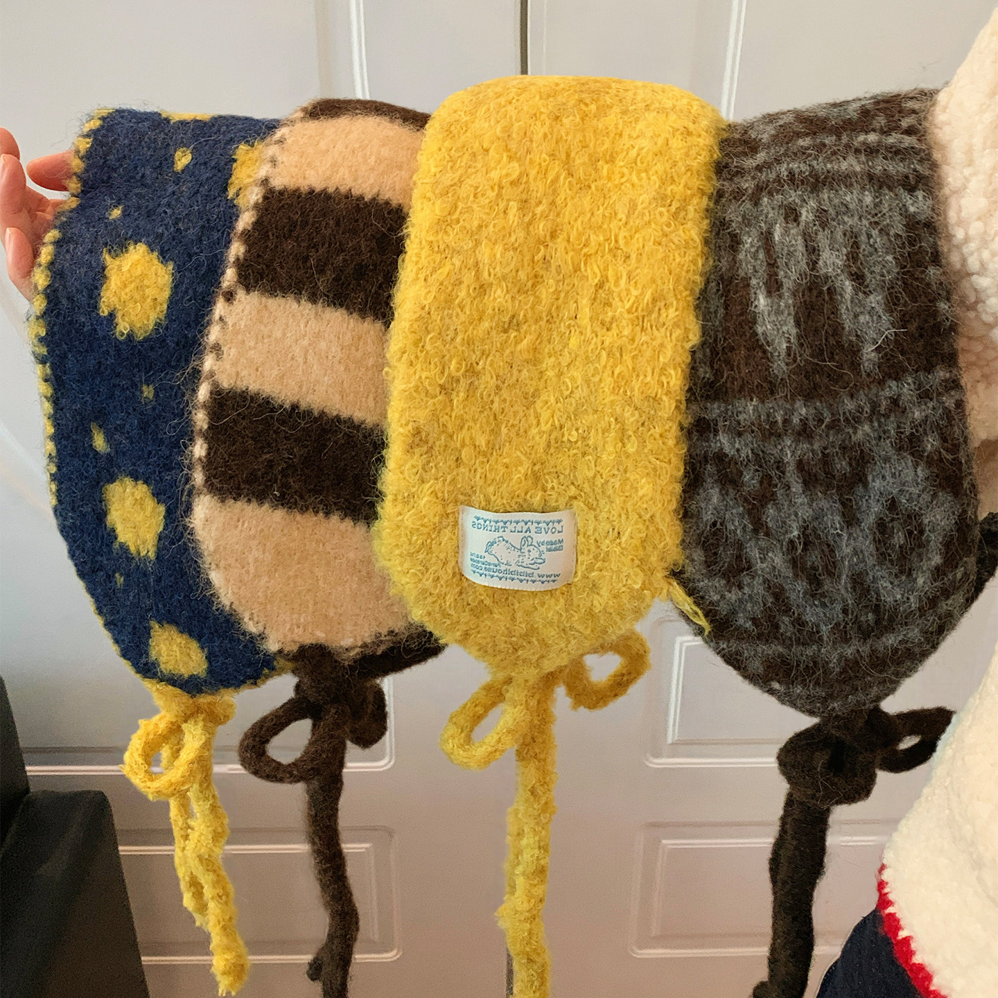 可露丽风~费尔岛针织毛绒耳罩