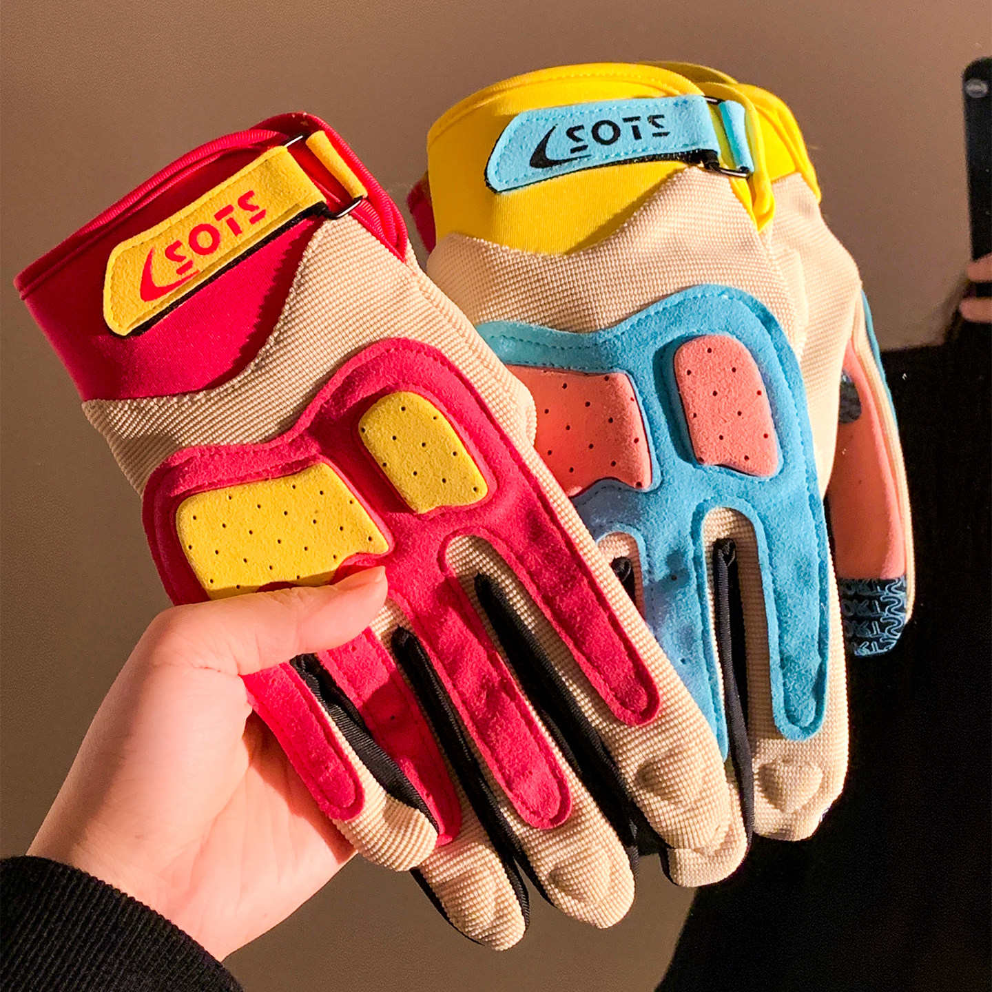 彩色多巴胺保暖骑行手套女冬季分指防风防寒电动摩托车防滑触屏,服饰配件/皮带/帽子/围巾,手套,淘宝优惠券,粉丝福利购,淘宝优惠卷