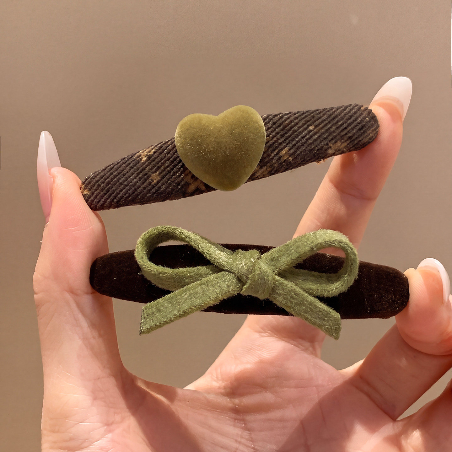 咖啡色蝴蝶结爱心碎花发夹边夹侧边对夹BB夹头饰发卡夹子高级感