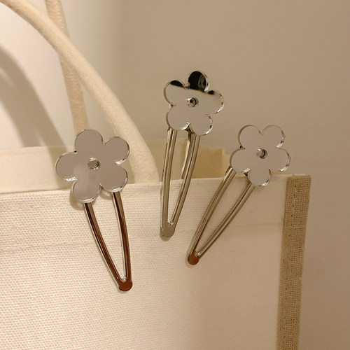 爱心镜面编发发夹女ins小众设计