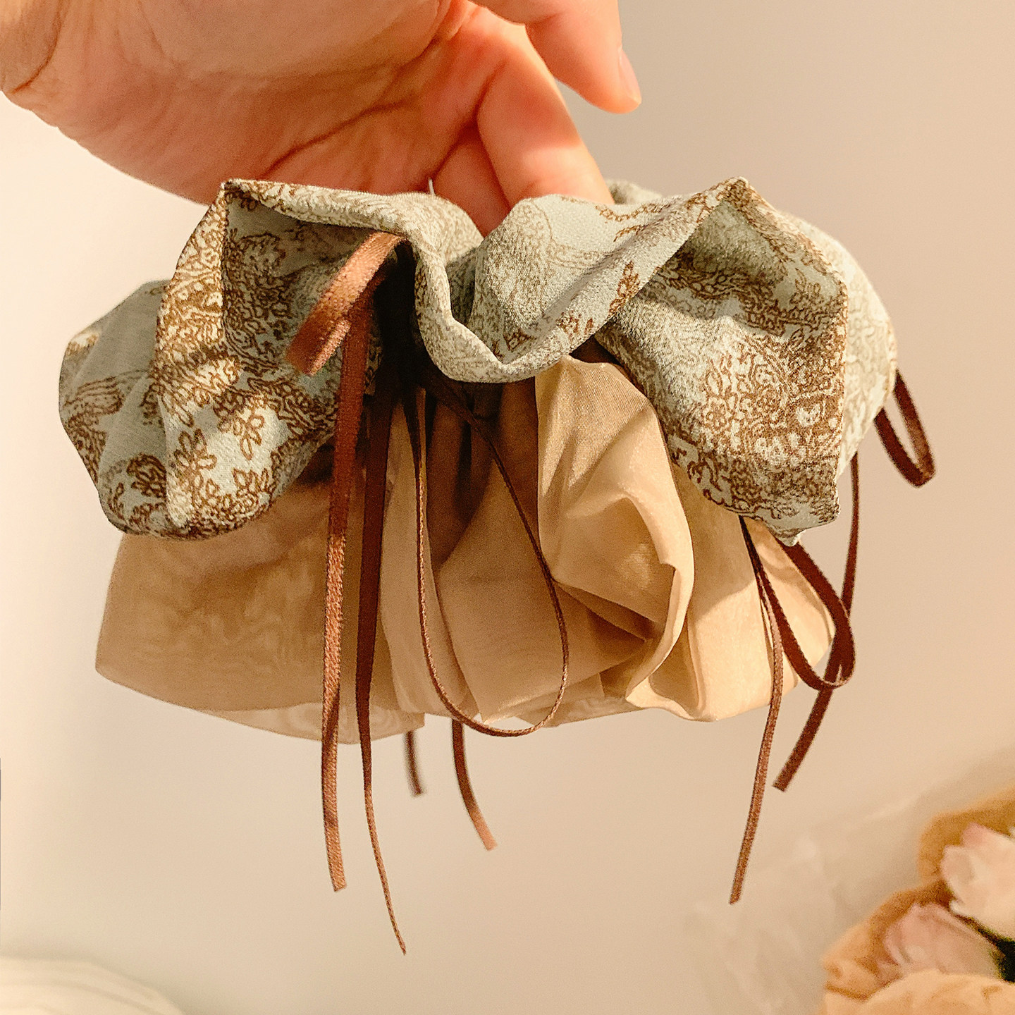 民族风腰果花网纱大肠发圈女复古百搭小众头绳扎头发丸子头发饰,饰品/流行首饰/时尚饰品新,发饰,淘宝优惠券,粉丝福利购,淘宝优惠卷