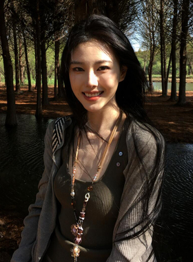 乌托邦系列宵夜同款花朵串珠项链