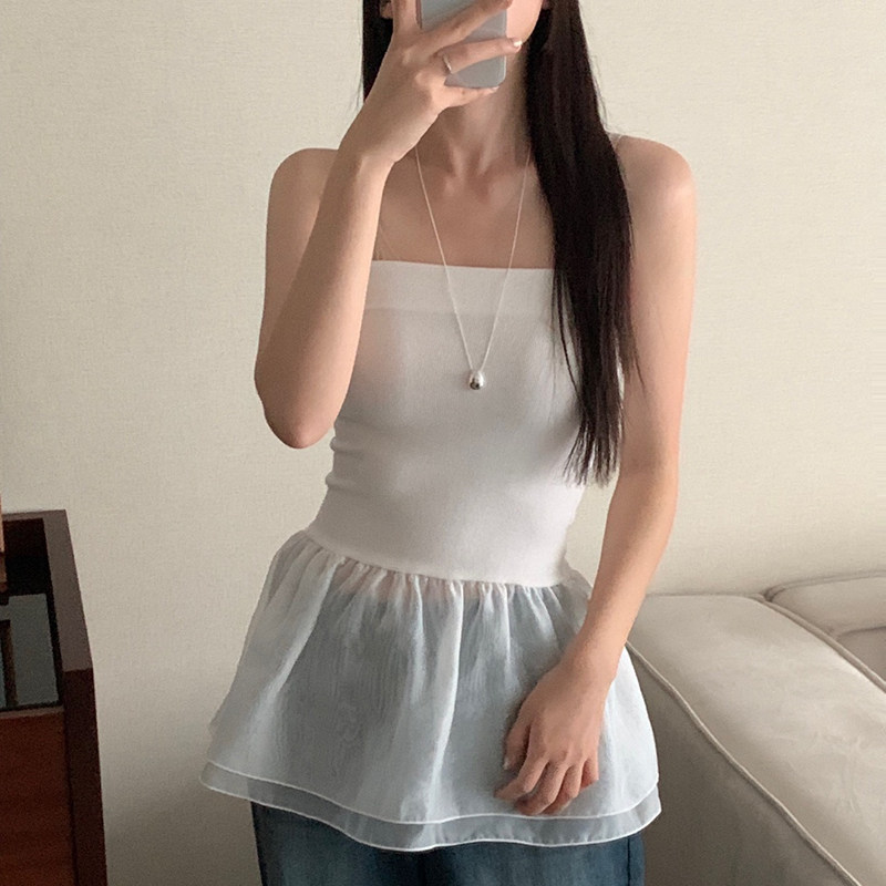 现货~2025春季新款~可单穿内搭荷叶边抹胸背心上衣,女装/女士精品,背心吊带,淘宝优惠券,粉丝福利购,淘宝优惠卷