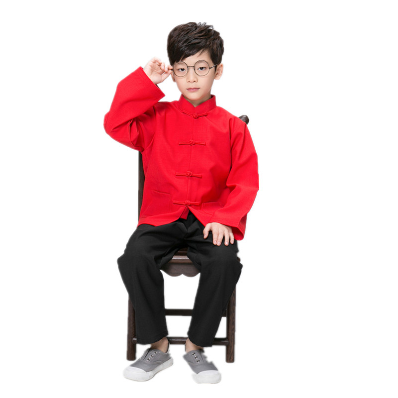 玺唐韵儿童唐装套装秋冬季男宝宝汉服新年装男女童古装儿童礼服
