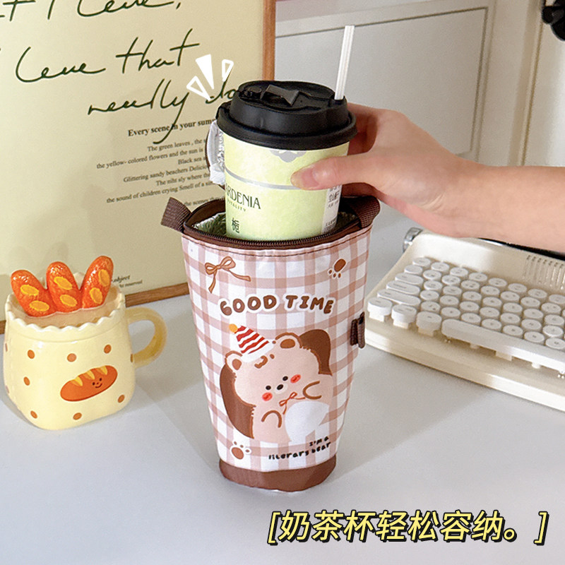 杯套奶茶冷饮铝箔保温袋2026新款可携式手提咖啡饮料带吸管口水杯