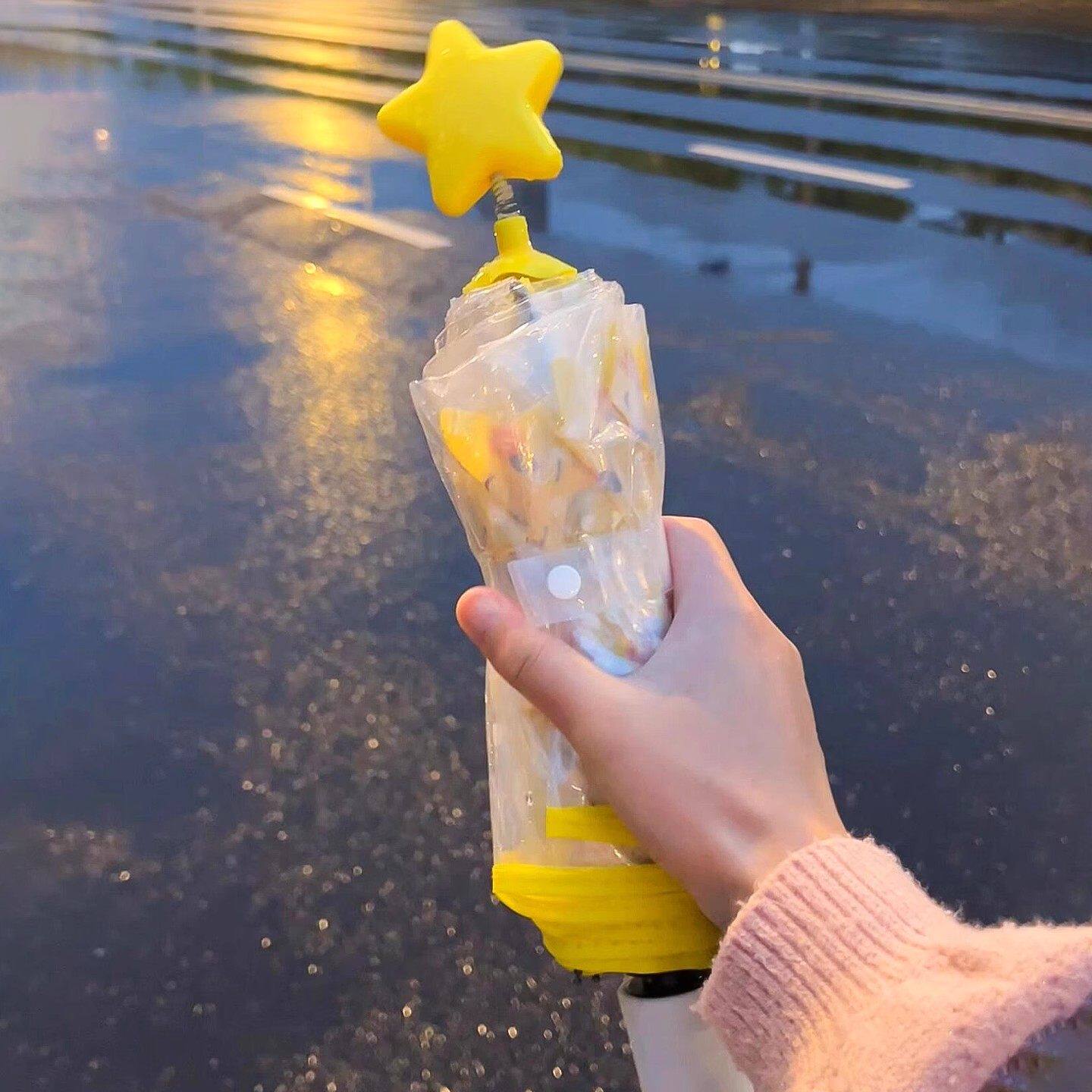 星星帽雨伞加大加厚加固透明自动伞女生上学用高颜值可爱2026新款