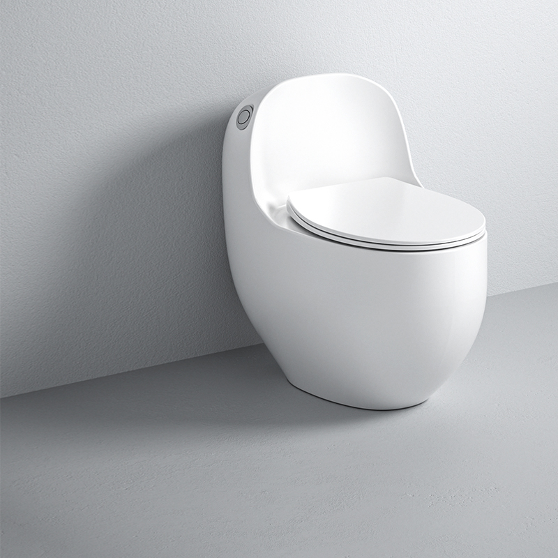 陶谷 新款小鸡蛋型马桶侧按式家用座便虹吸式节水座坐便器 60096