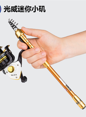 光威迷你小矶竿海竿超短鱼竿抛竿筏竿冰钓碳素钢笔袖珍便携矶钓杆