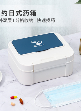便携小药箱宿舍学生家用大容量医药箱儿童药品药物收纳盒医疗箱