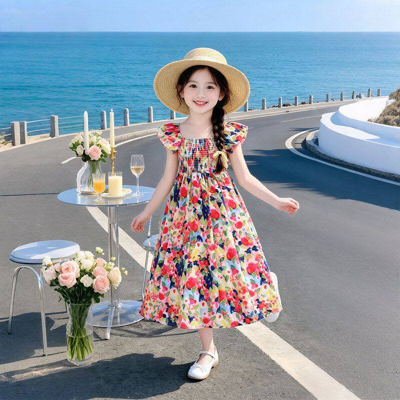 女童夏装碎花仙女连衣裙新款