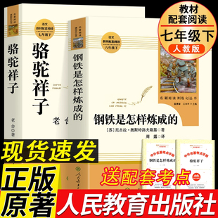 钢铁是怎样炼成的骆驼祥子正版原著人教版 人民教育出版社海底两万里七年级下册必读书初一中学生课外书籍 完整无删减世界名著阅读