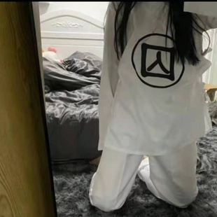 囚字睡衣搞怪丑萌睡衣沙雕奇葩抽象男士创意女士演出表演服纯狱风