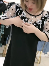 大码女装春夏装2020款女宽松网纱拼接遮肚子中长款连衣裙