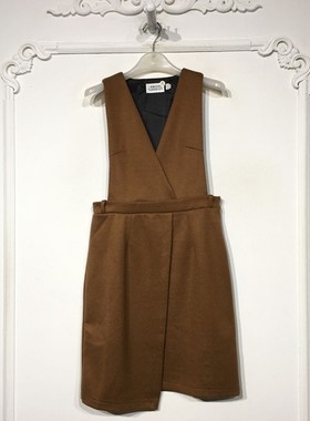 潮系列 8288S121 时尚毛呢连衣裙品牌女装折扣颦