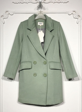 潮系列 8278S137 时尚毛呢外套品牌女装折扣颦
