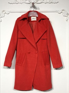 潮系列 8279S143 时尚毛呢外套品牌女装折扣颦