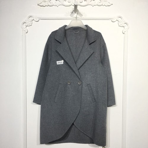 潮系列 8151S233 时尚双面呢毛呢外套品牌女装折扣颦