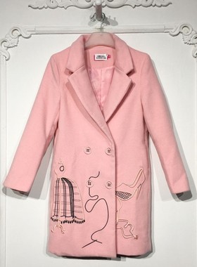 UGC系列 8299S148 时尚毛呢外套品牌女装折扣-小瑕疵颦