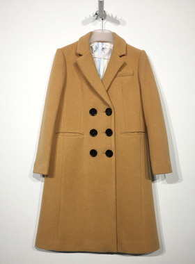 欧系列 D84805 时尚长款毛呢外套品牌女装折扣颦