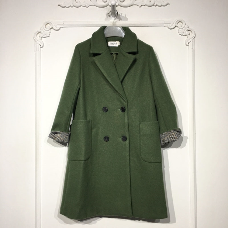 潮系列 8279S146 时尚毛呢外套品牌女装折扣颦