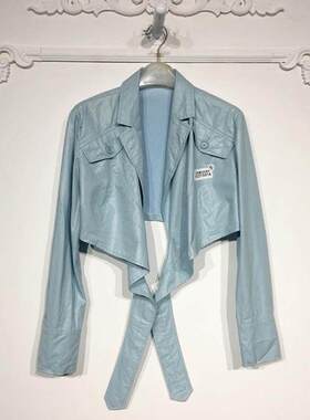 J系列 8231S014 时尚PU皮外套品牌女装折扣颦