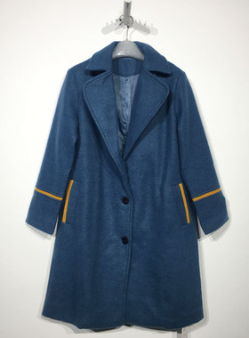 乔系列 D86007 时尚长款毛呢外套品牌女装折扣颦