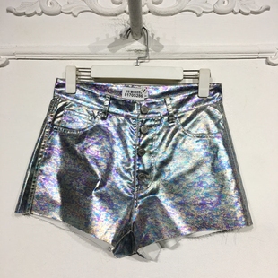 品牌女装 M系列 PU皮短裤 时尚 折扣颦 8170S286