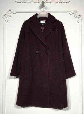 洛M系列 8274S166 时尚毛呢外套品牌女装折扣颦