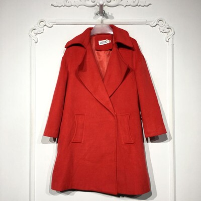 潮系列 8281S158 时尚毛呢外套品牌女装折扣颦