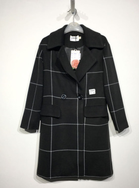 乔系列 D96995 时尚毛呢外套品牌女装折扣颦