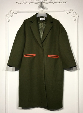 潮系列 8281S181 时尚毛呢外套品牌女装折扣颦