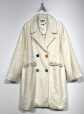 衣PTC系列 D90296 时尚毛呢外套品牌女装折扣颦