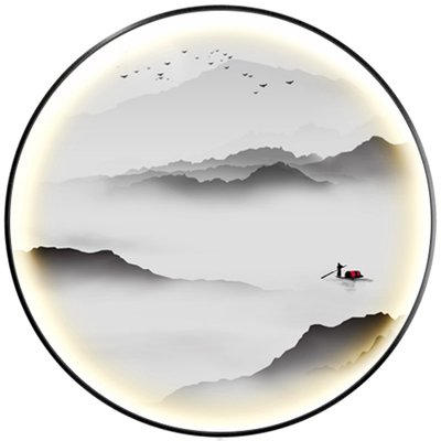 入户圆形禅意玄关新中式