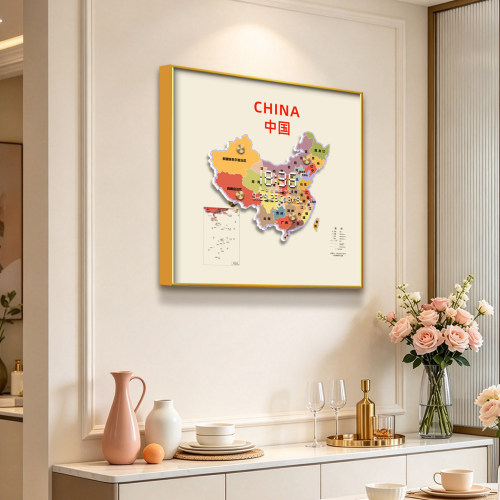 中国地图创意数显电子装饰画