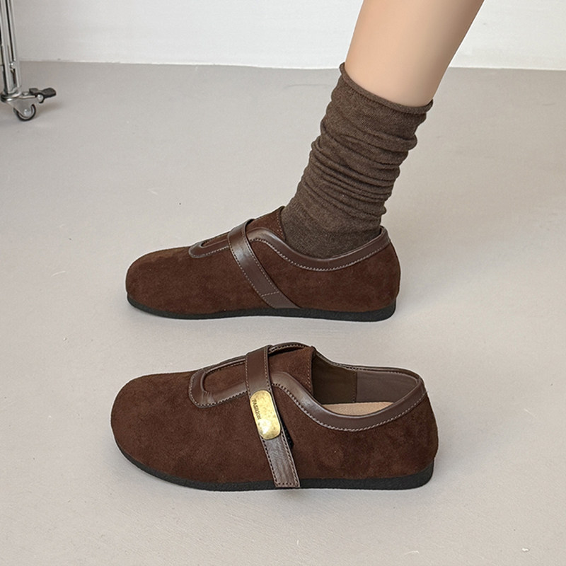 休闲复古圆头魔术贴勃肯鞋女2026春秋新款百搭软底平底玛丽珍单鞋,女鞋,浅口单鞋,淘宝优惠券,粉丝福利购,淘宝优惠卷
