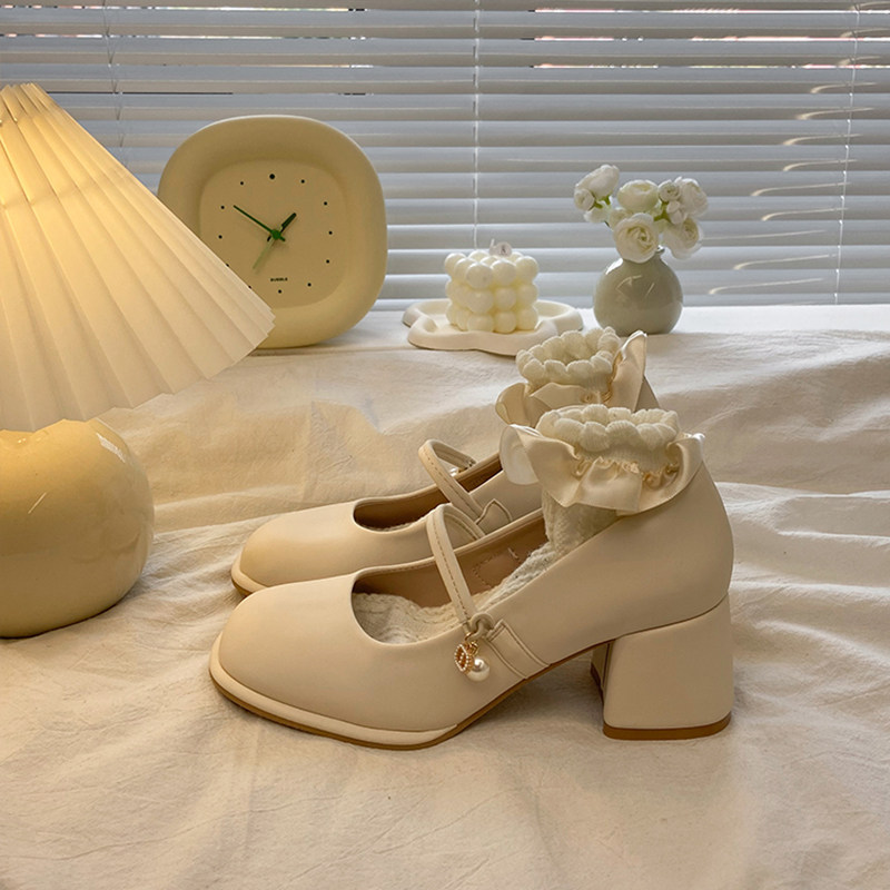 玛丽珍女鞋2026新款春季时尚百搭法式中粗跟单鞋温柔配裙子高跟鞋,女鞋,玛丽珍鞋,淘宝优惠券,粉丝福利购,淘宝优惠卷