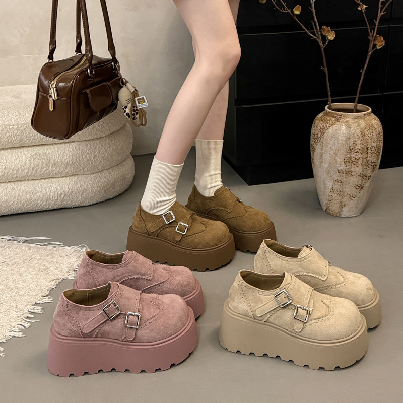 松糕厚底复古全包勃肯鞋女2026年新款春季一脚蹬单鞋小个子乐福鞋,女鞋,勃肯鞋/软木鞋,淘宝优惠券,粉丝福利购,淘宝优惠卷