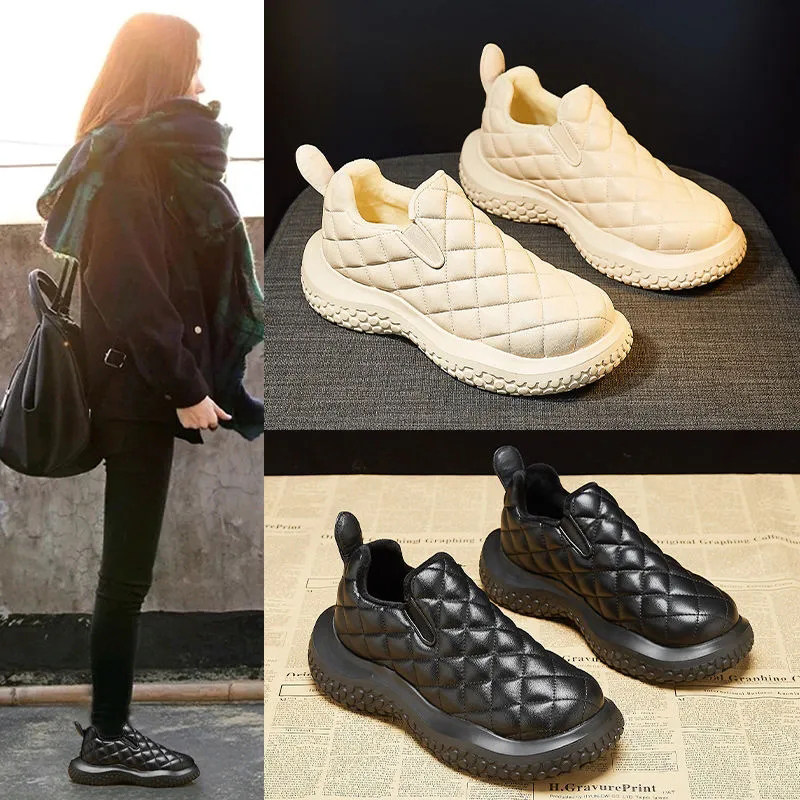 豆豆鞋女2025秋冬季新款一脚蹬保暖加绒加厚毛毛鞋棉鞋懒人面包鞋,女鞋,时尚雪地靴,淘宝优惠券,粉丝福利购,淘宝优惠卷