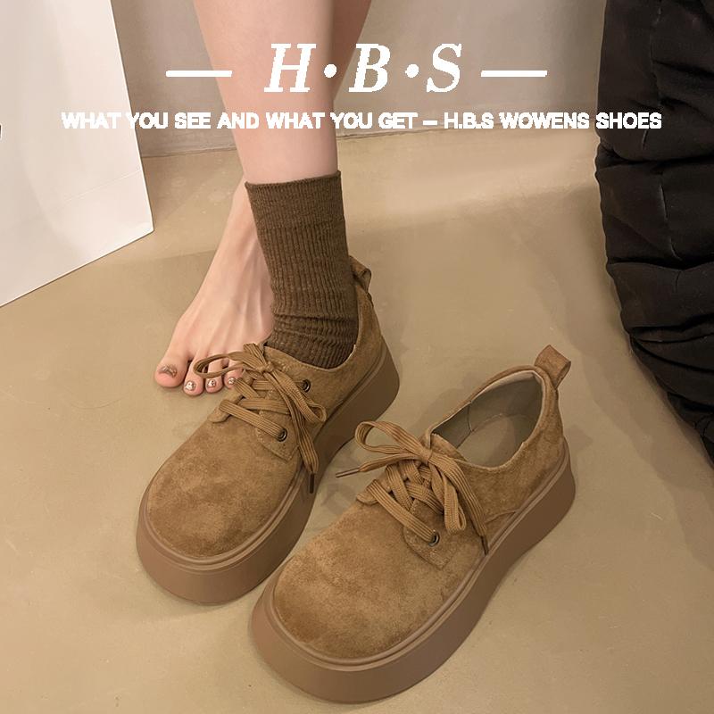 小红书爆款大头系带乐福小皮鞋