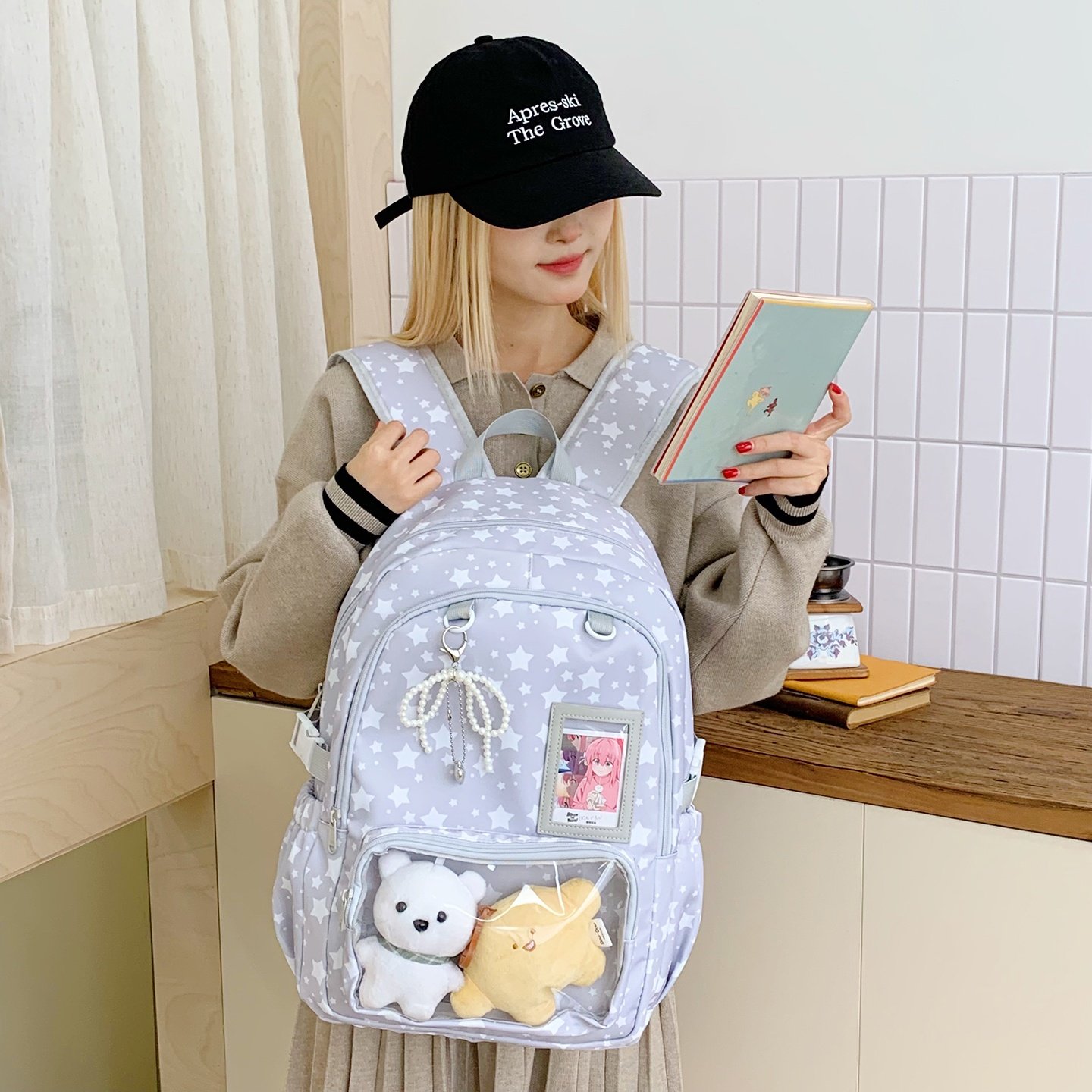 双肩包痛包吧唧二次元透明小卡谷子大食量背包初中生书包女高中生,箱包皮具/热销女包/男包,痛包,淘宝优惠券,粉丝福利购,淘宝优惠卷