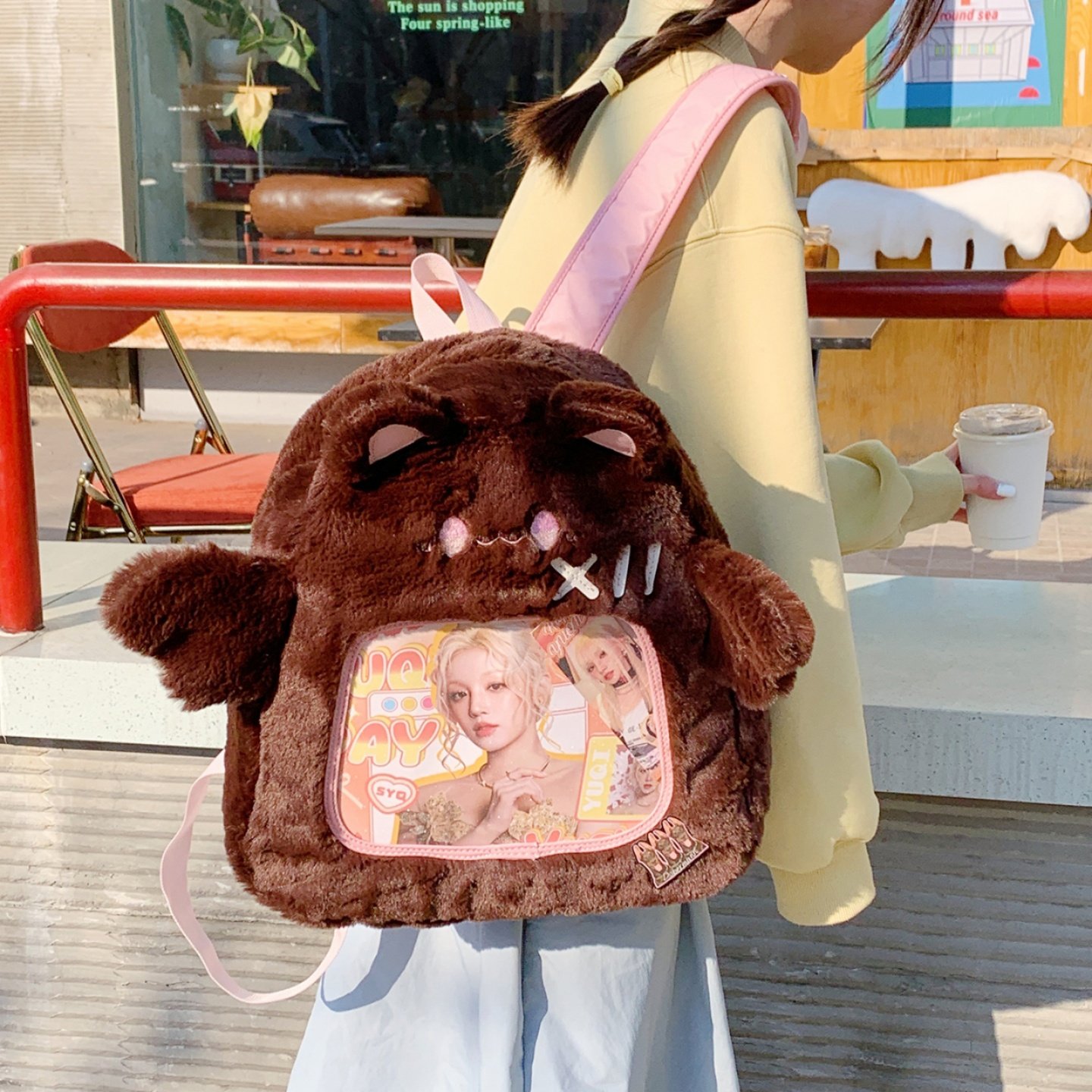 2026新款可爱卡通毛绒双肩痛包女可爱少女心日常出行软萌背包,箱包皮具/热销女包/男包,痛包,淘宝优惠券,粉丝福利购,淘宝优惠卷