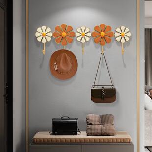 创意铁艺立体太阳花挂钩壁饰轻奢客厅背景墙装饰壁挂免打孔艺挂钩