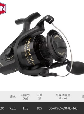 品奔乐PENN暴怒纺车轮 鱼线轮路亚轮海钓船钓大物轮巨物轮渔轮