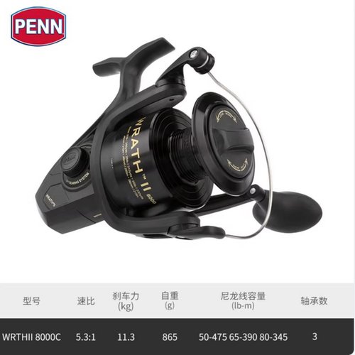 品奔乐PENN暴怒纺车轮 鱼线轮路亚轮海钓船钓大物轮巨物轮渔轮