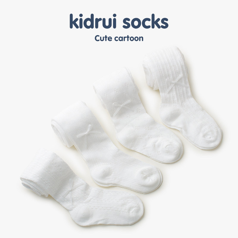 喜得瑞女童连裤袜夏季薄款婴儿裤袜大pp纯棉白色儿童宝宝打底裤