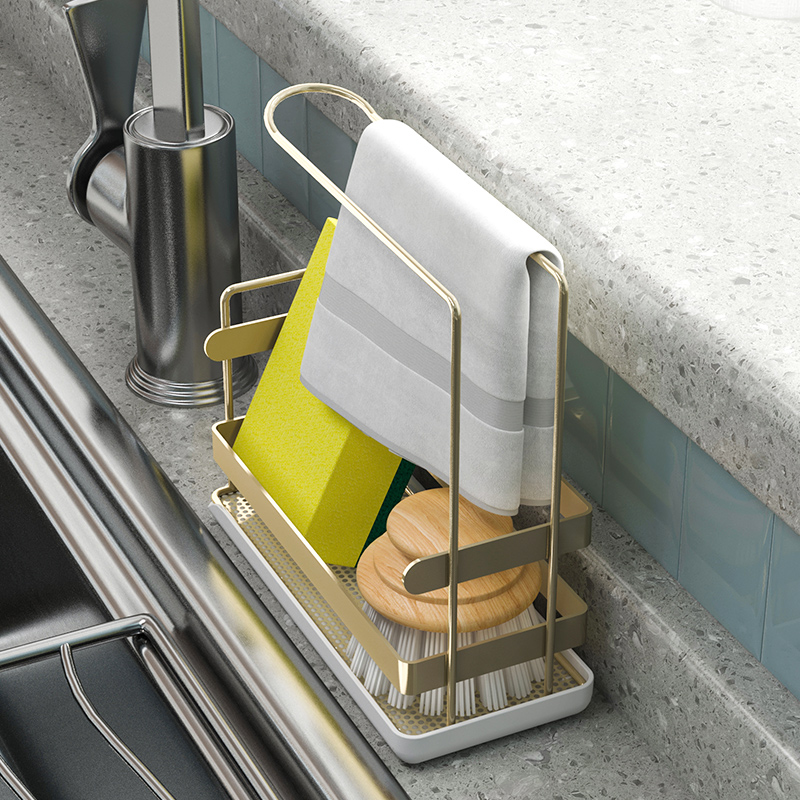 厨房抹布架极窄款沥水架台面