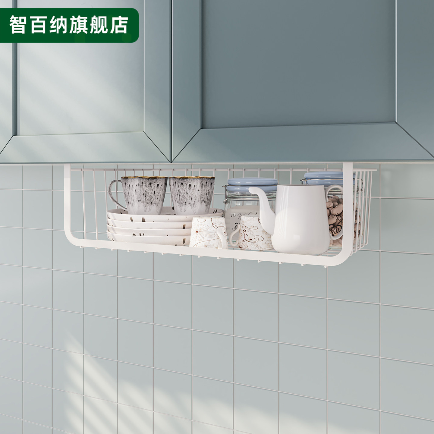 厨房橱柜下挂篮加厚碳钢即挂即用图片